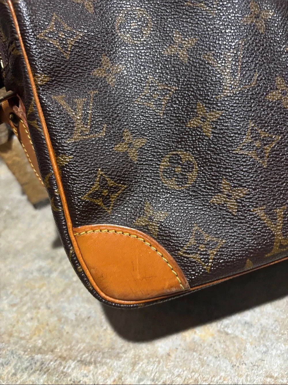 Louis Vuitton Monogram Canvas Nile Crossbody Bag in Brown and Tan